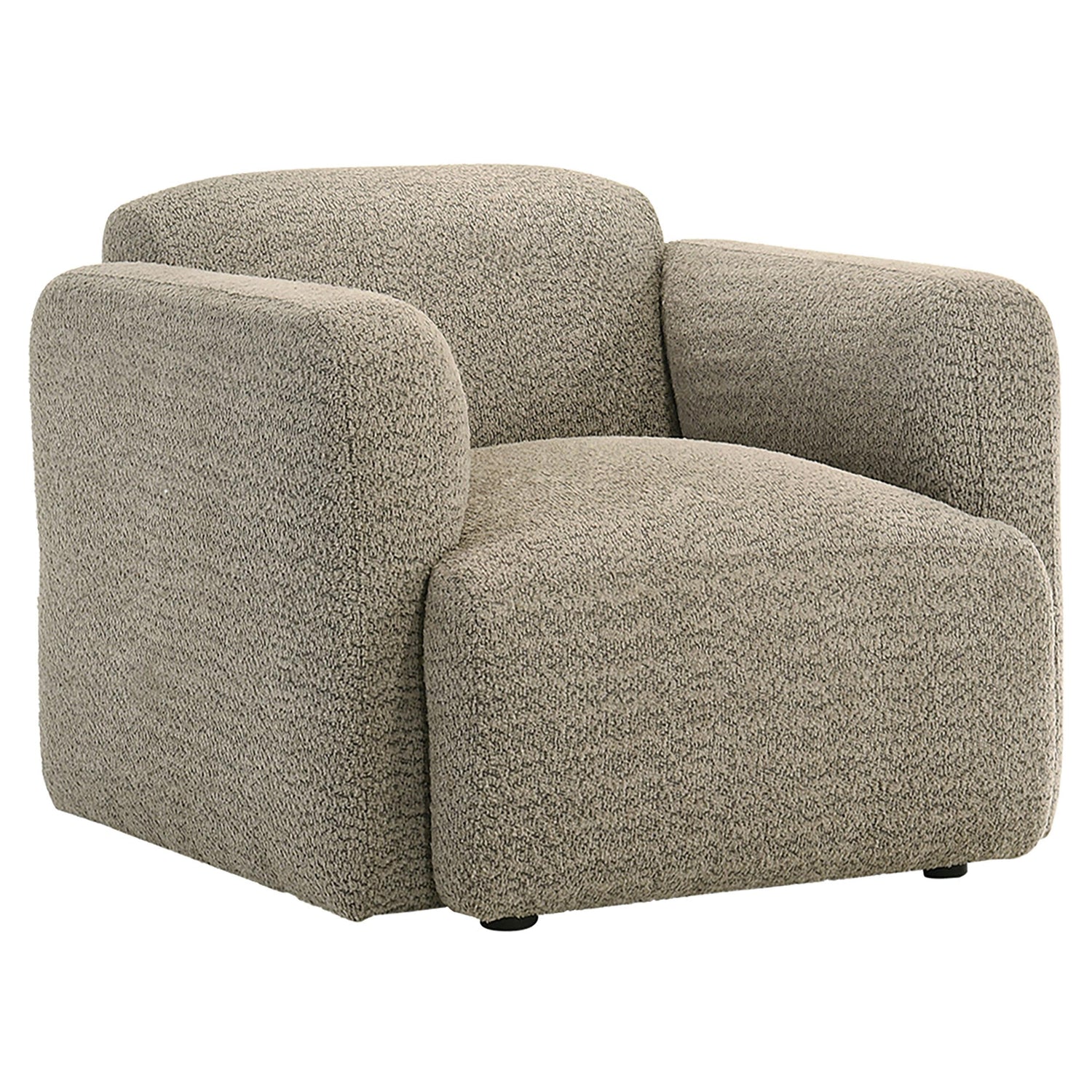 Dorset Fabric Upholstered Round Track Arm Accent Chair Brown - 509816