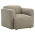 Dorset Fabric Upholstered Round Track Arm Accent Chair Brown - 509816