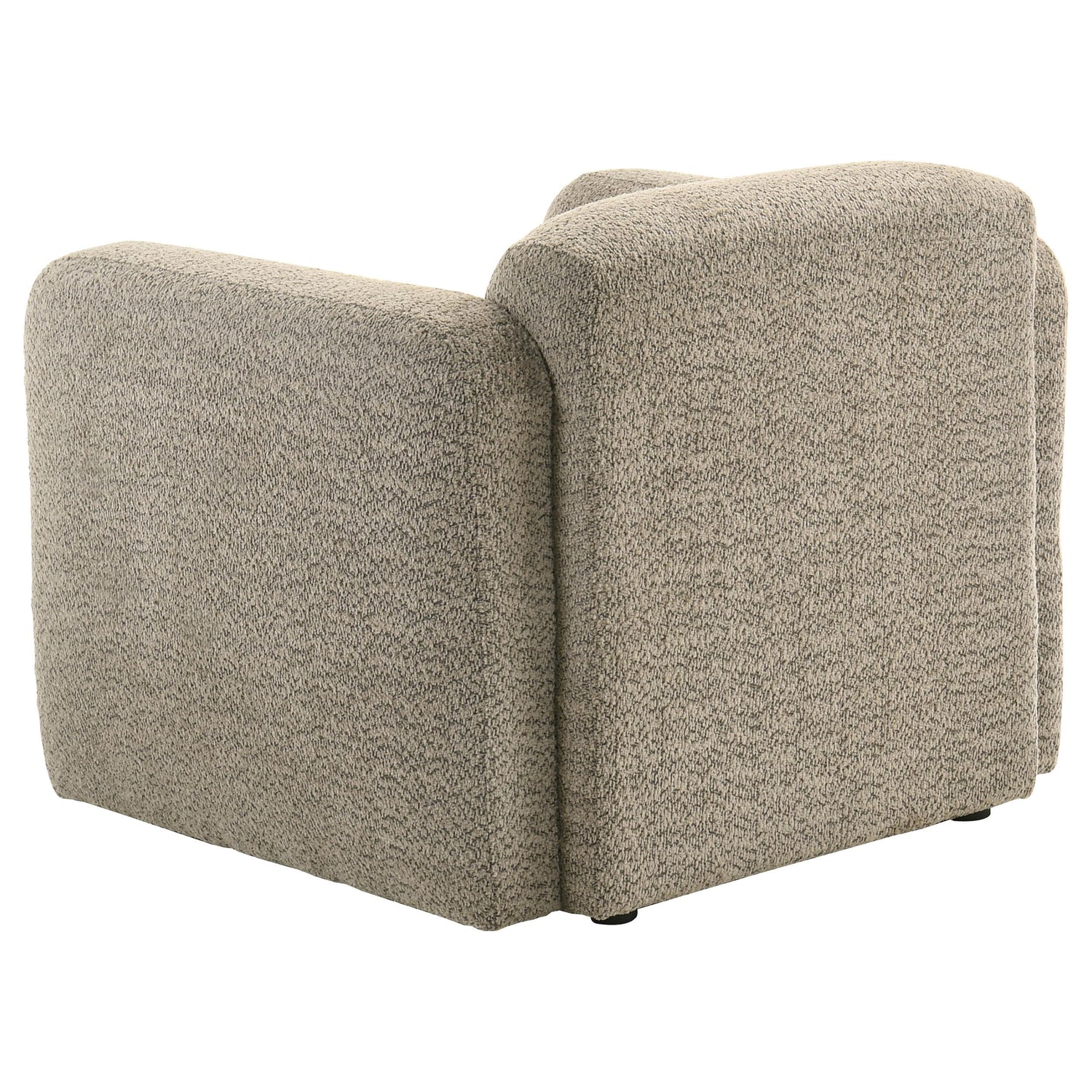 Dorset Fabric Upholstered Round Track Arm Accent Chair Brown - 509816