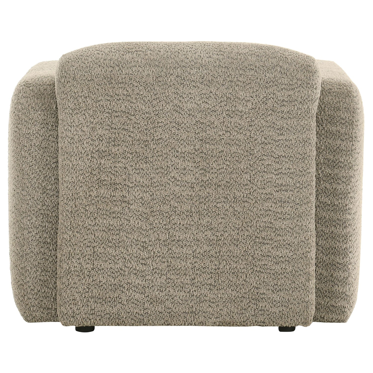 Dorset Fabric Upholstered Round Track Arm Accent Chair Brown - 509816