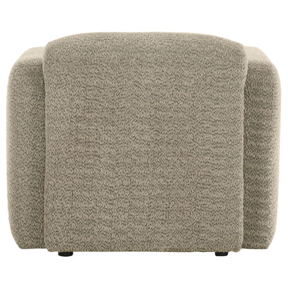 Dorset Fabric Upholstered Round Track Arm Accent Chair Brown - 509816