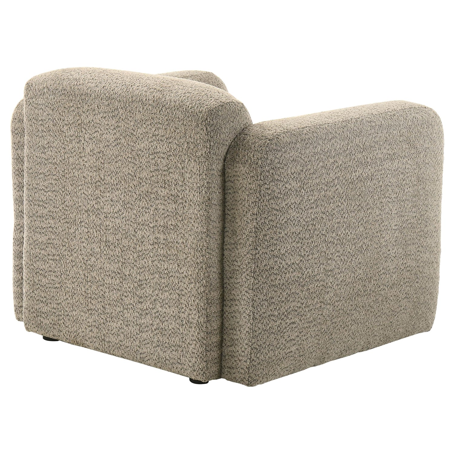 Dorset Fabric Upholstered Round Track Arm Accent Chair Brown - 509816