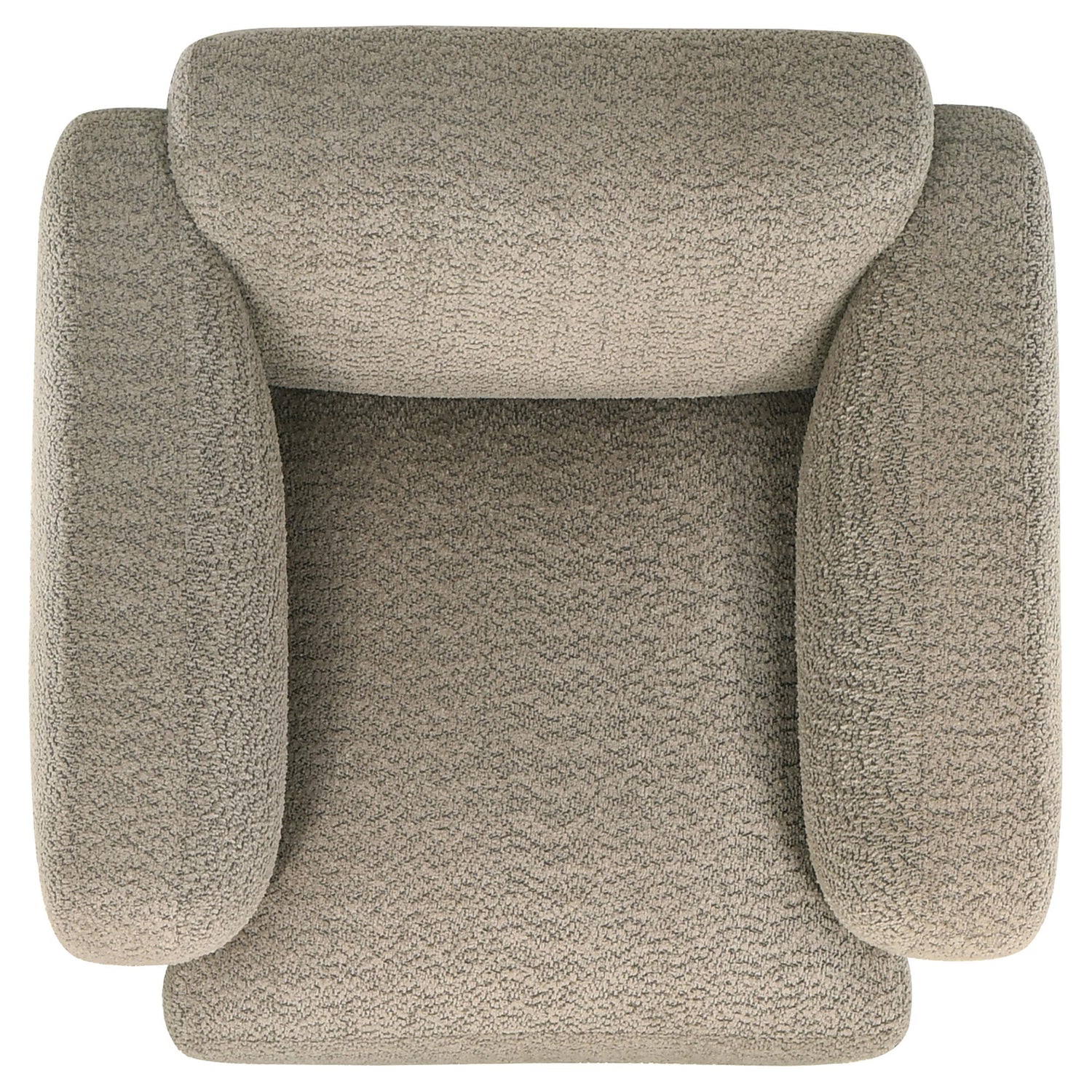 Dorset Fabric Upholstered Round Track Arm Accent Chair Brown - 509816