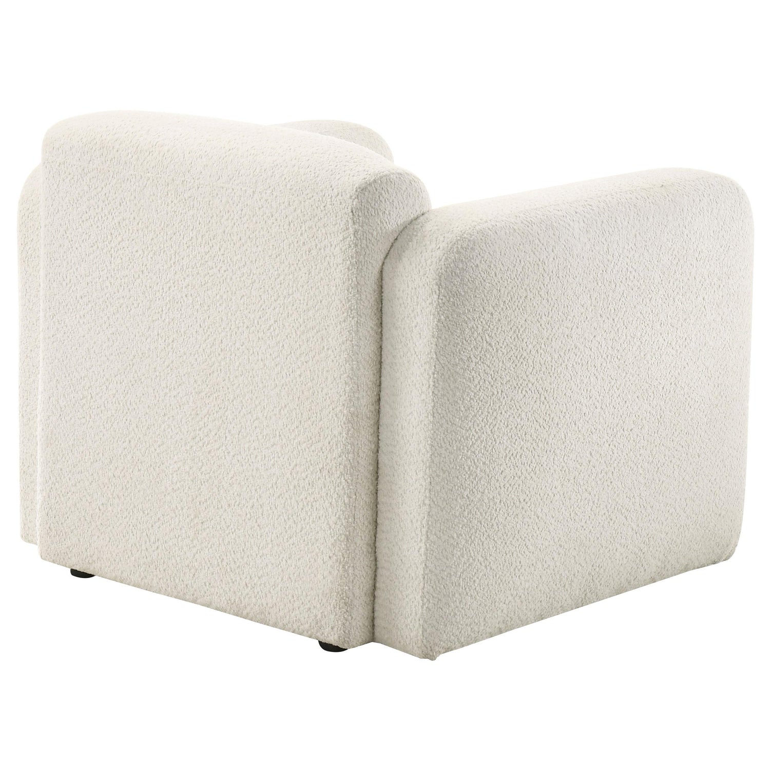 Dorset Fabric Upholstered Round Track Arm Accent Chair White - 509813