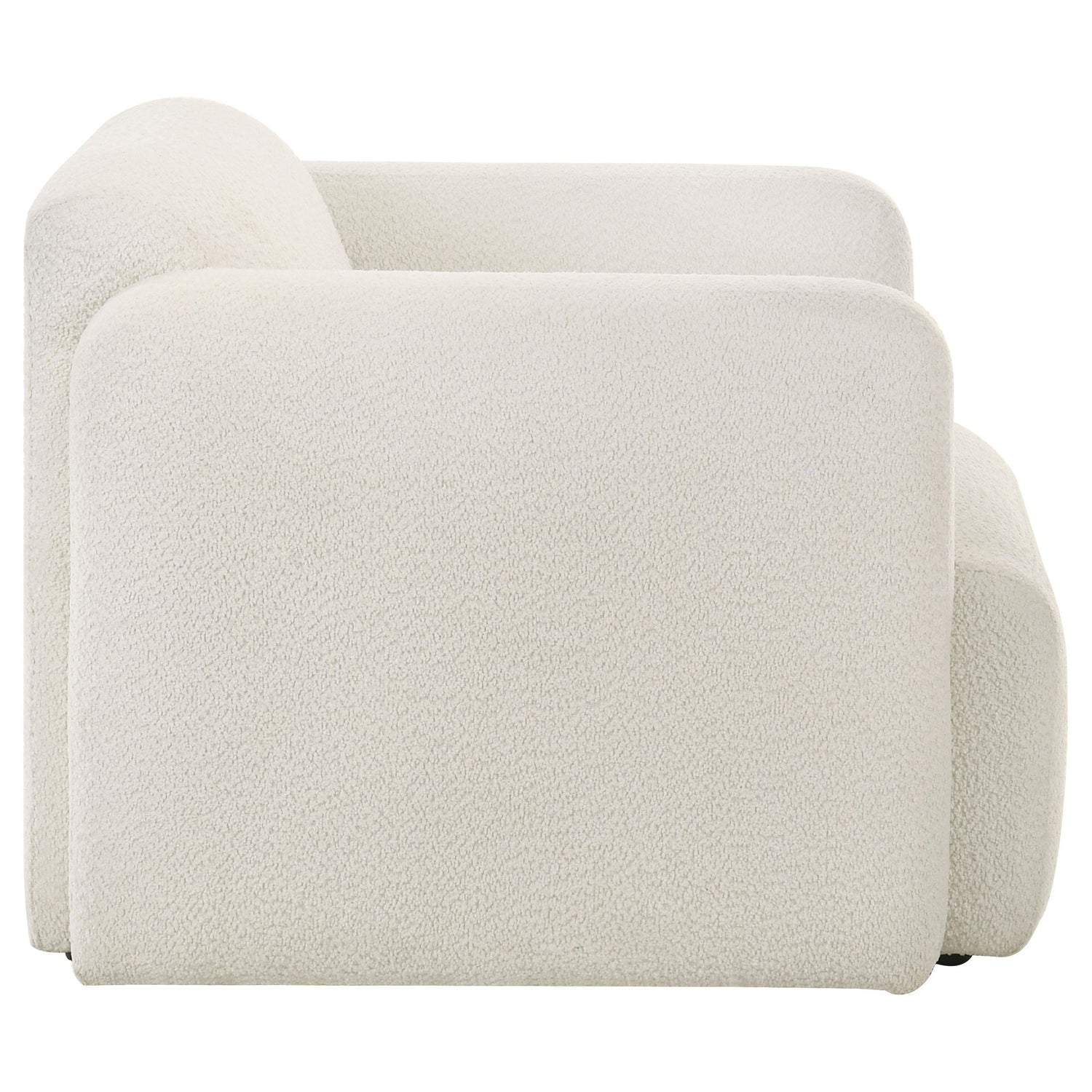 Dorset Fabric Upholstered Round Track Arm Accent Chair White - 509813