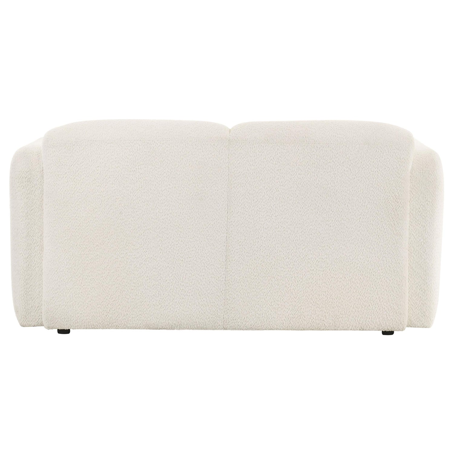 Dorset Fabric Upholstered Round Track Arm Loveseat White - 509812