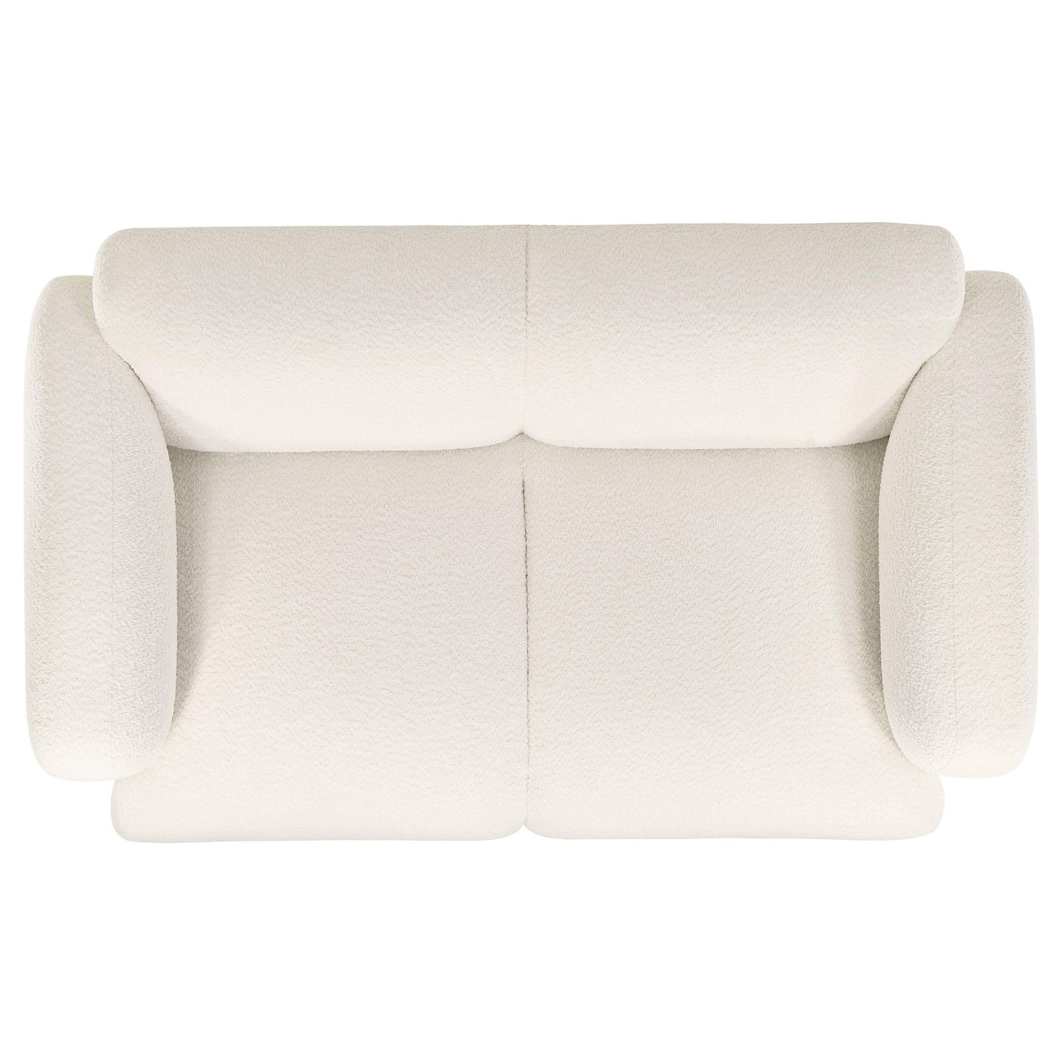 Dorset Fabric Upholstered Round Track Arm Loveseat White - 509812