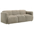 Dorset Fabric Upholstered Round Track Arm Sofa Brown - 509814