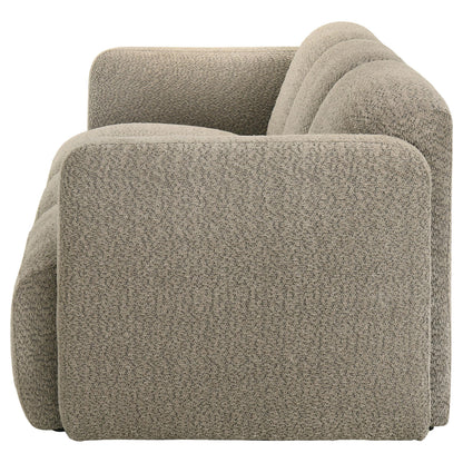 Dorset Fabric Upholstered Round Track Arm Sofa Brown - 509814