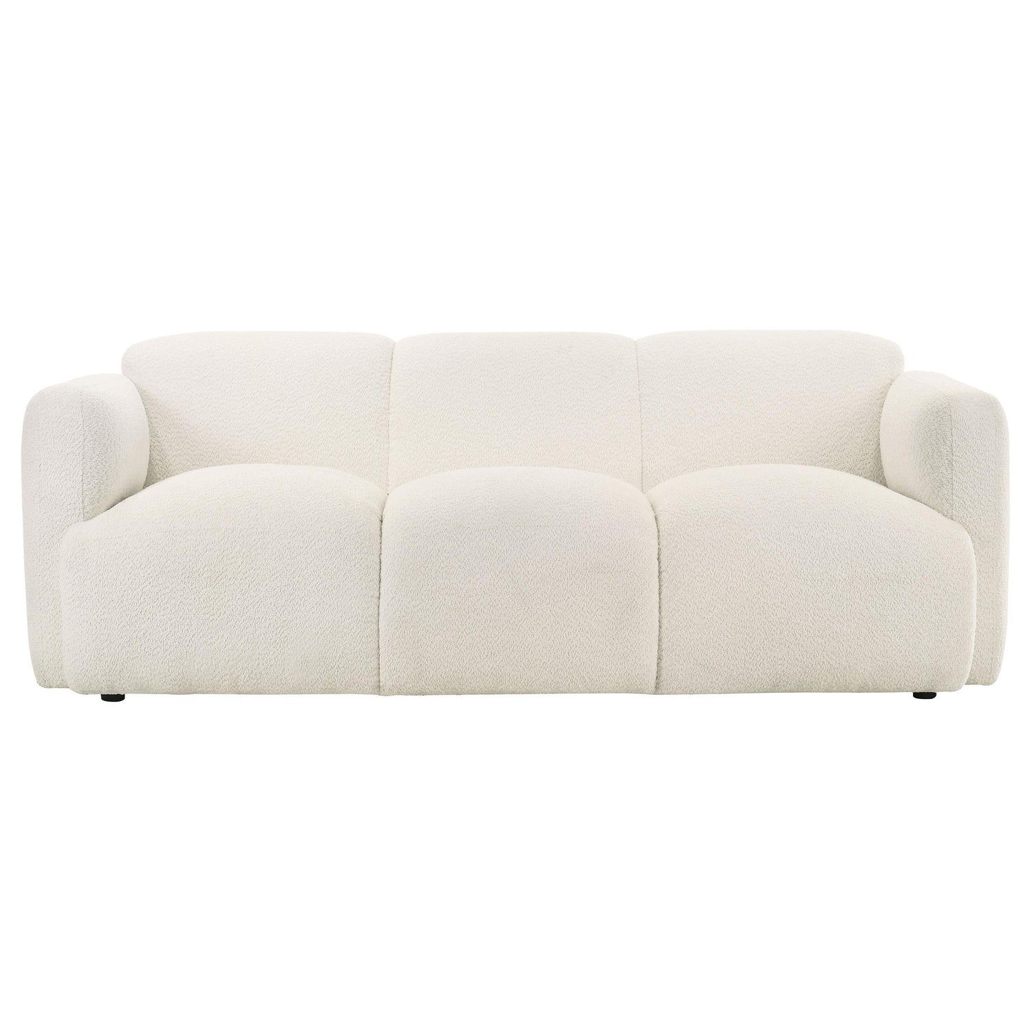 Dorset Fabric Upholstered Round Track Arm Sofa White - 509811