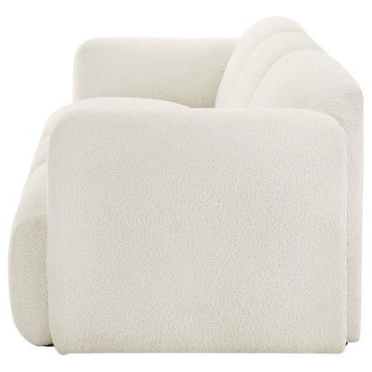 Dorset Fabric Upholstered Round Track Arm Sofa White - 509811
