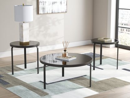 Dorylin Black Table (Set of 3) - T139-13