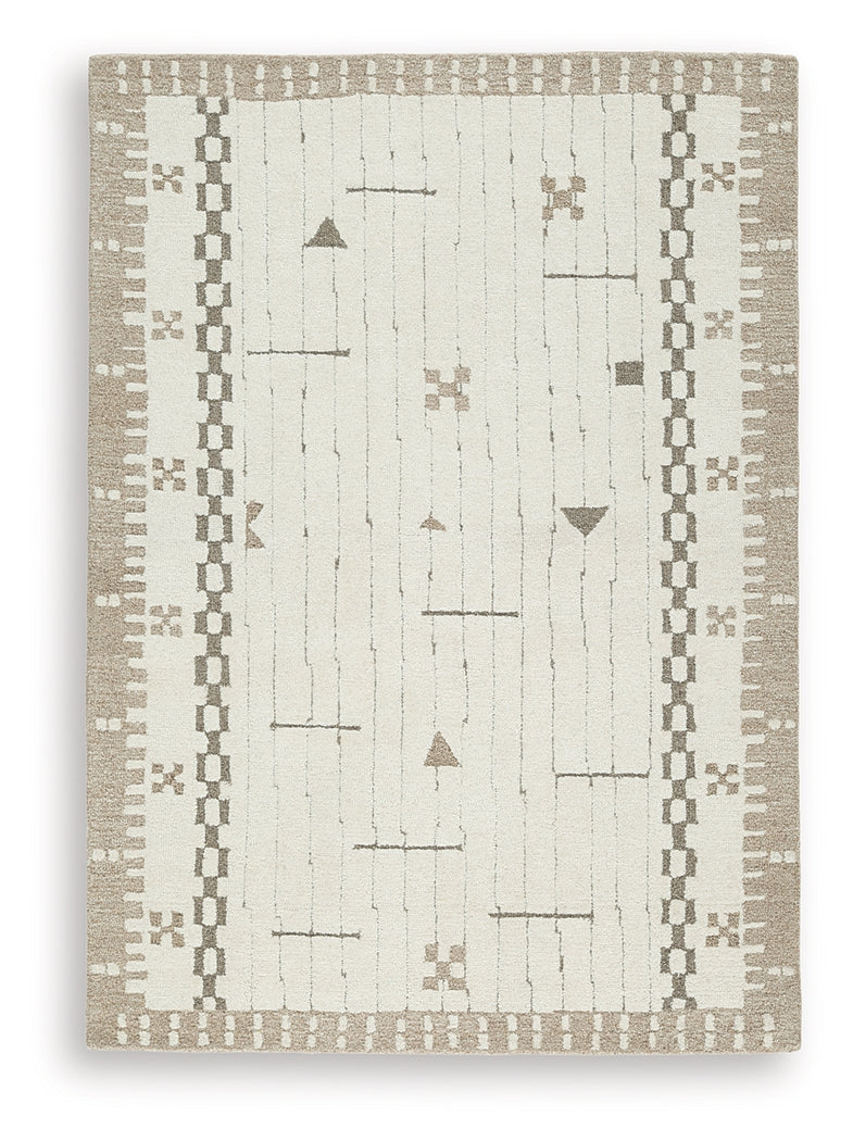 Dot Cream/Brown/Taupe Medium Rug - R407652