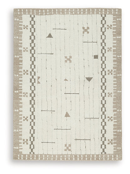 Dot Cream/Brown/Taupe Medium Rug - R407652