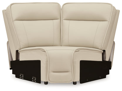 Double Deal Almond 4-Piece Reclining Sectional - U13001S6