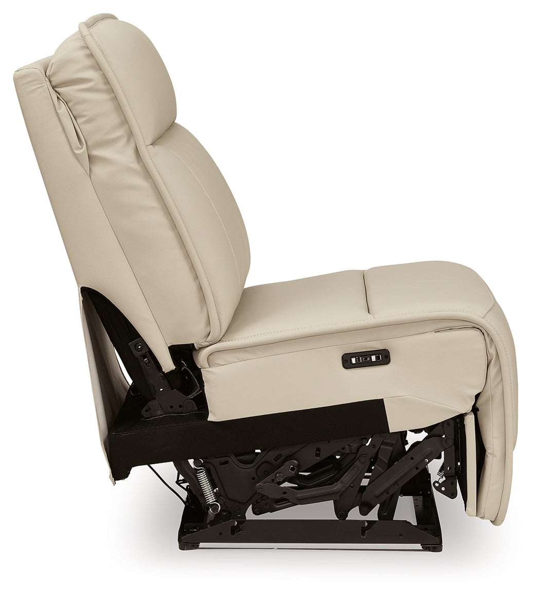Double Deal Almond Power Armless Recliner - U1300131