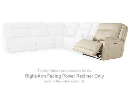Double Deal Almond Right-Arm Facing Power Recliner - U1300162
