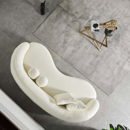 Drake Japandi Style Curvy Boucle Sofa - SOF02600601