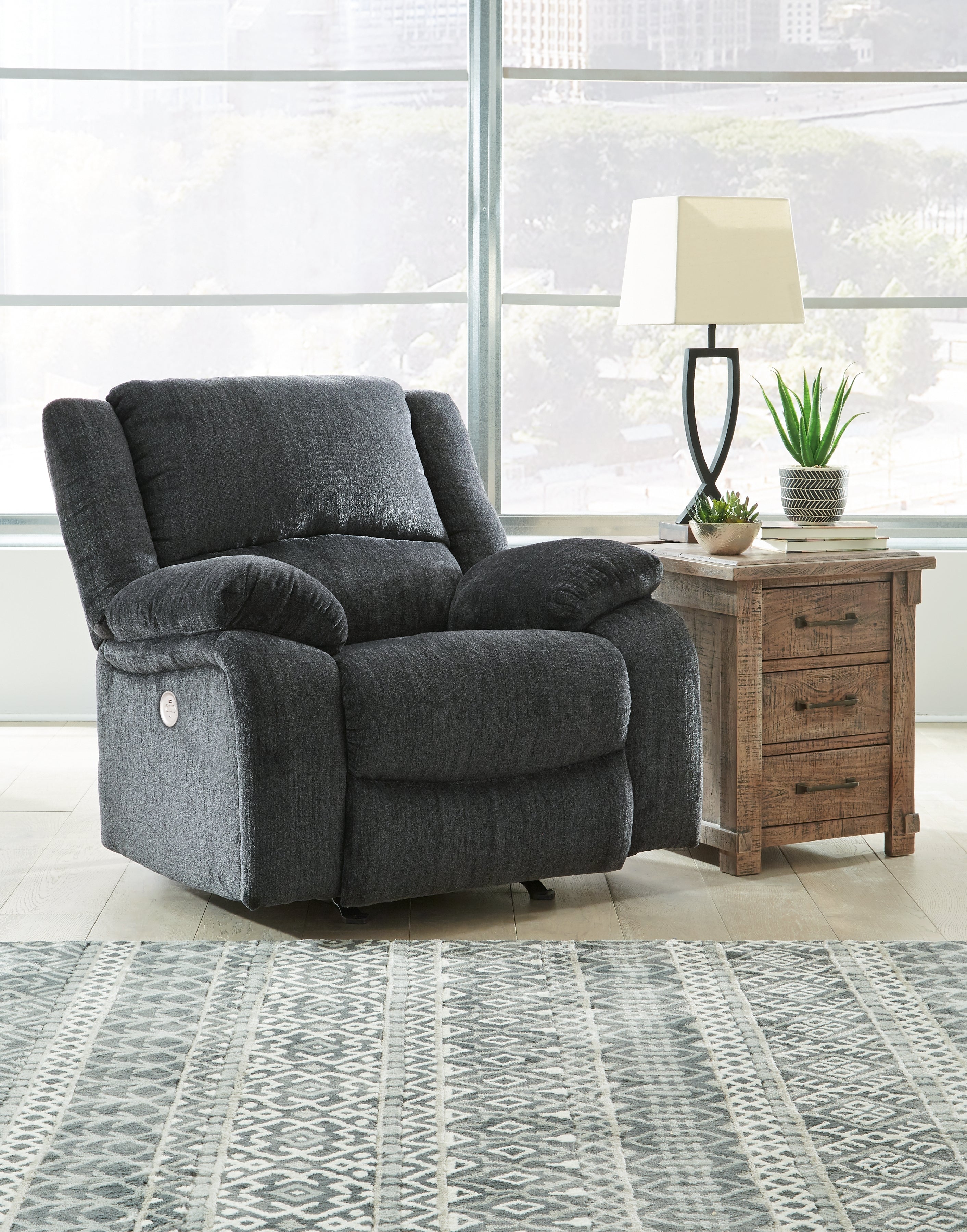 Draycoll Slate Power Reclining Loveseat and Power Recliner - 76504U8