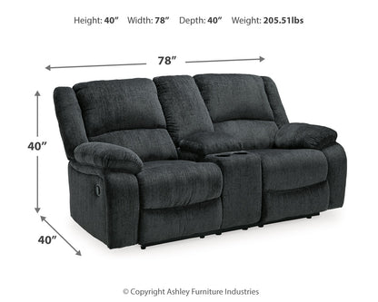 Draycoll Slate Reclining Loveseat with Console and Recliner - 76504U7