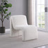 Drayton Upholstered Curved Armless Accent Chair Ivory - 907525