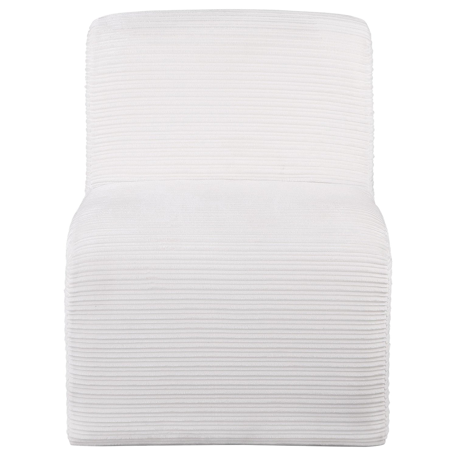 Drayton Upholstered Curved Armless Accent Chair Ivory - 907525