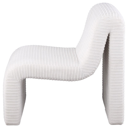 Drayton Upholstered Curved Armless Accent Chair Ivory - 907525