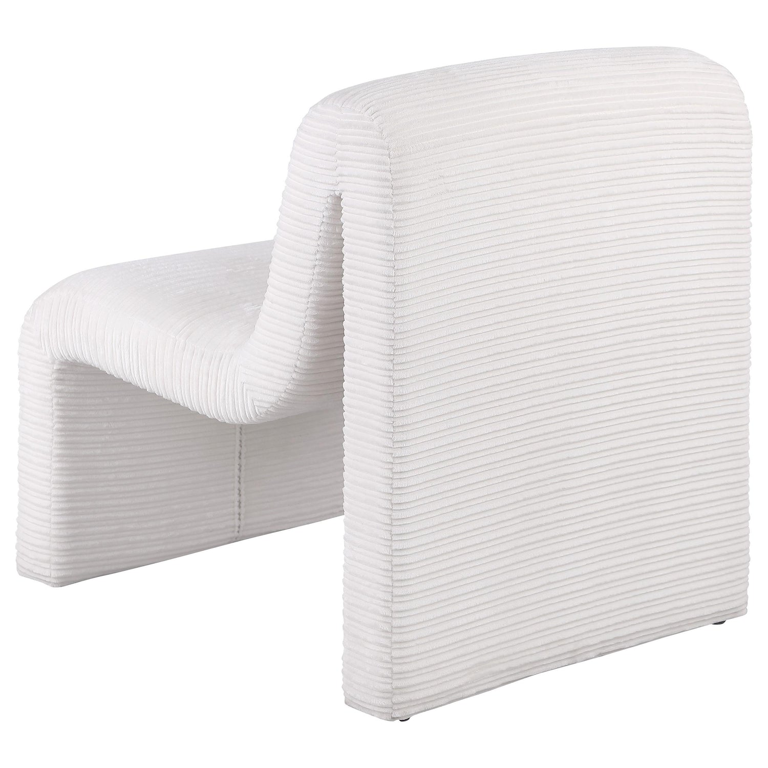 Drayton Upholstered Curved Armless Accent Chair Ivory - 907525
