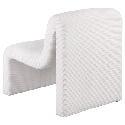 Drayton Upholstered Curved Armless Accent Chair Ivory - 907525