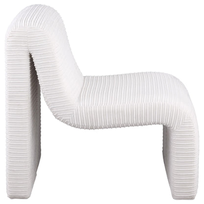 Drayton Upholstered Curved Armless Accent Chair Ivory - 907525
