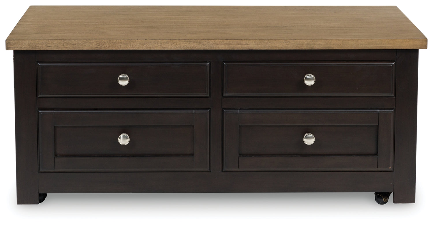 Drazmine Brown Lift-Top Coffee Table - T734-20