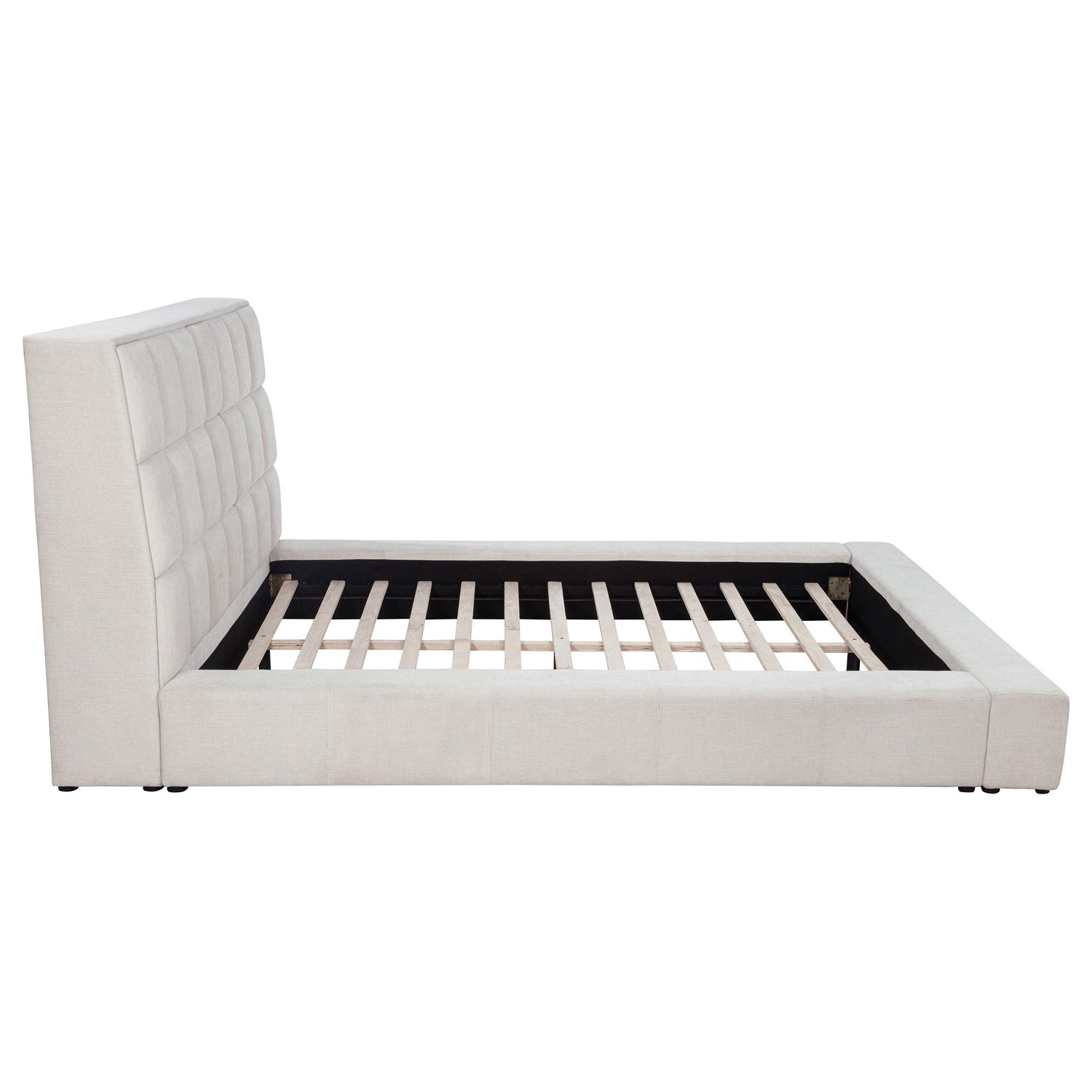 Dreux Upholstered California King Panel Platform Bed Cream - 315948CRMKW