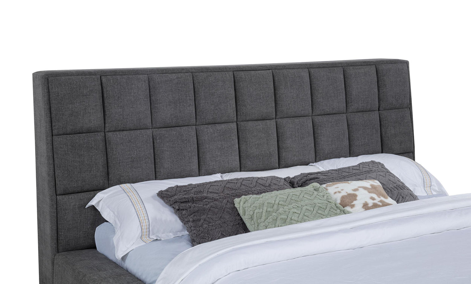 Dreux Upholstered California King Panel Platform Bed Grey - 315948GRYKW
