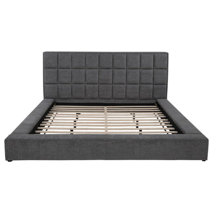 Dreux Upholstered Eastern King Panel Platform Bed Grey - 315948GRYKE