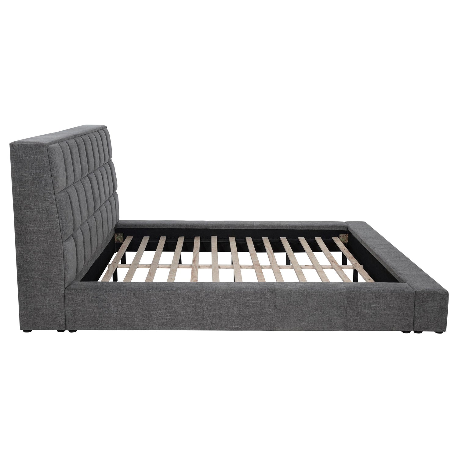 Dreux Upholstered Eastern King Panel Platform Bed Grey - 315948GRYKE