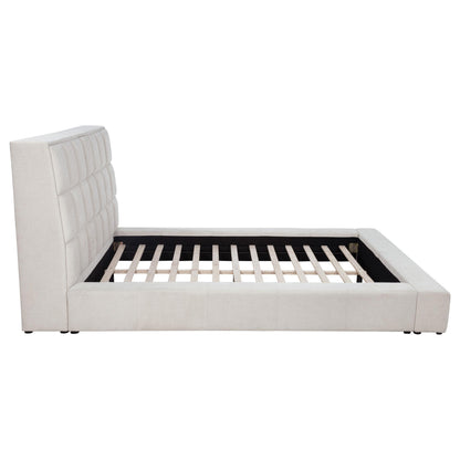 Dreux Upholstered Queen Panel Platform Bed Cream - 315948CRMQ