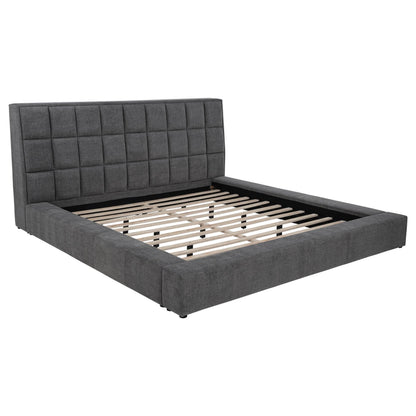 Dreux Upholstered Queen Panel Platform Bed Grey - 315948GRYQ