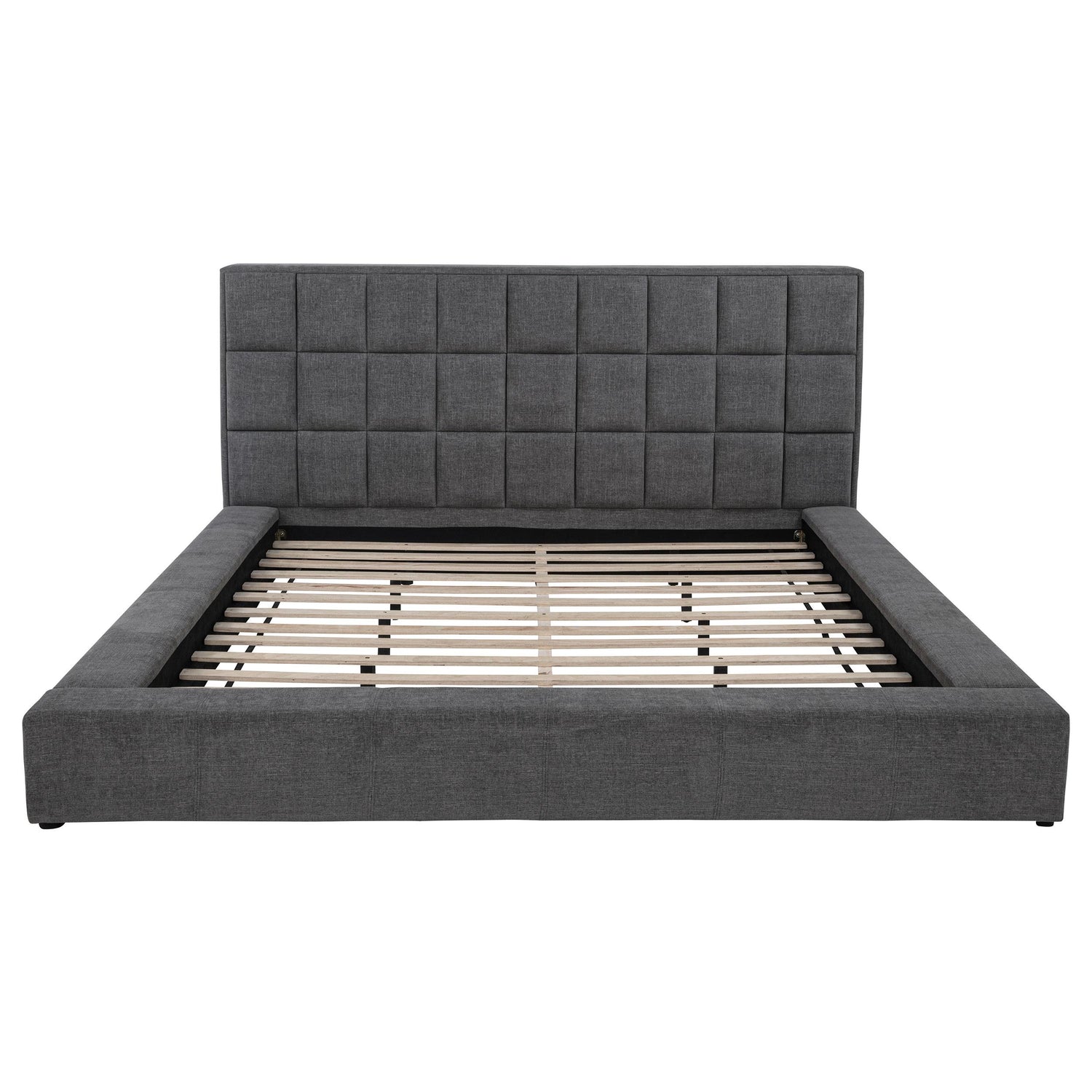 Dreux Upholstered Queen Panel Platform Bed Grey - 315948GRYQ