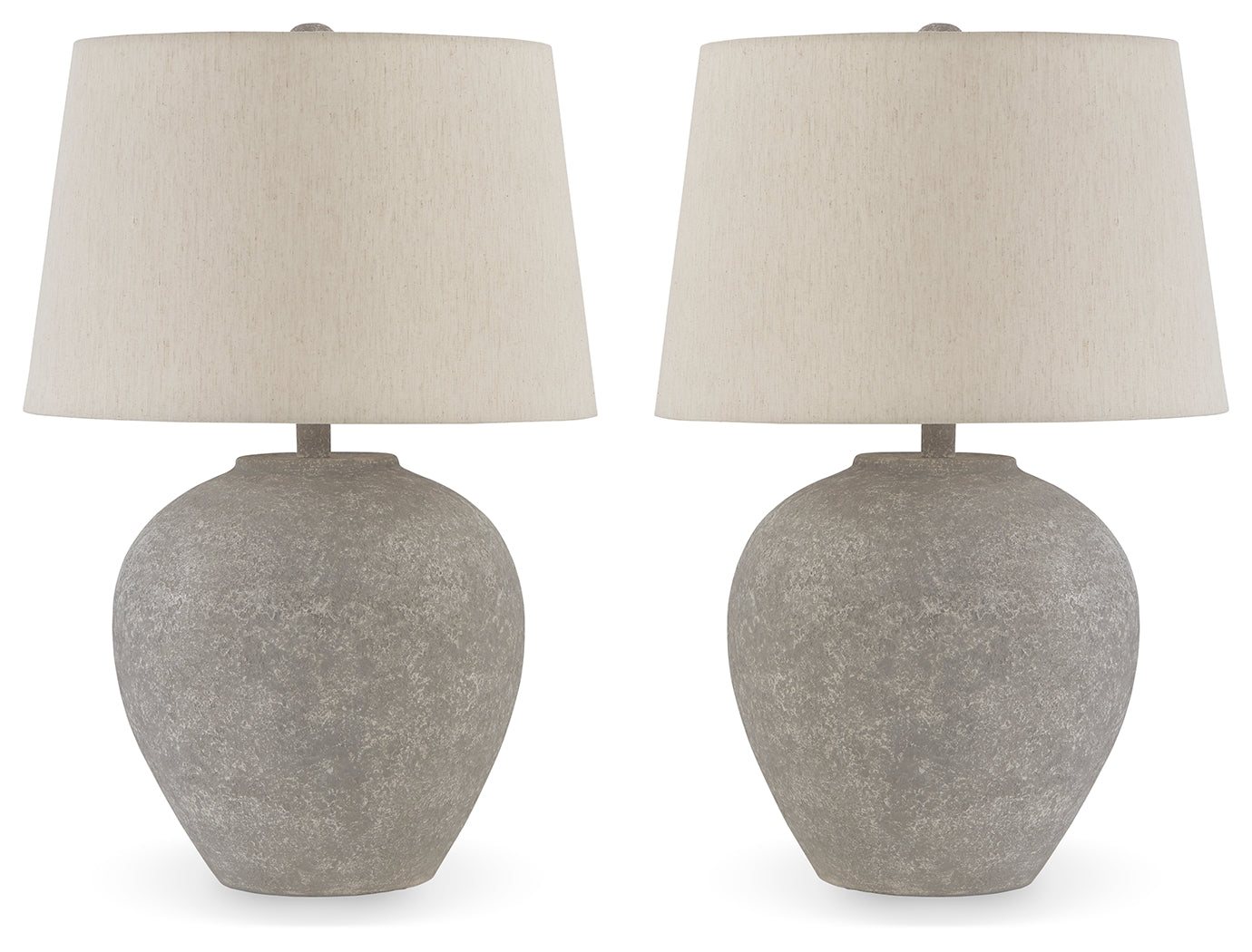 Dreward 2-Piece Table Lamp Set in Distressed Gray - PKG015581