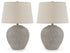 Dreward 2-Piece Table Lamp Set in Distressed Gray - PKG015581