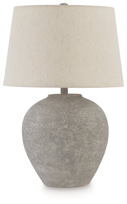 Dreward 2-Piece Table Lamp Set in Distressed Gray - PKG015581