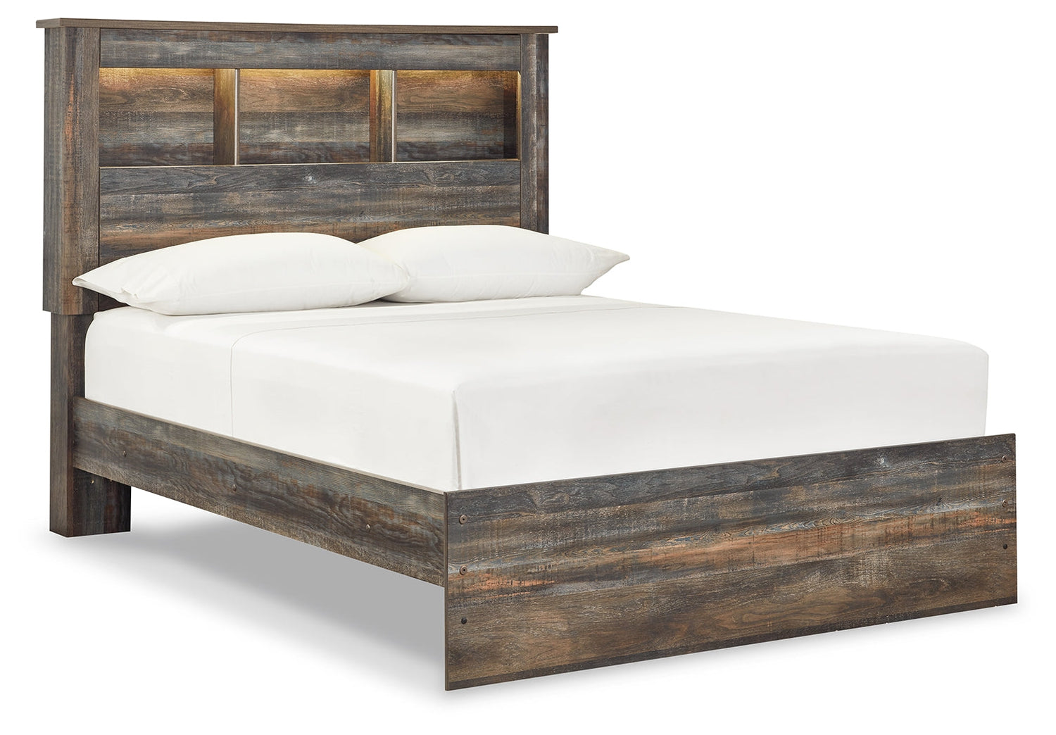 Drystan Full Bookcase Bed with Mirrored Dresser, Chest and Nightstand in Multi from Ashley - Luna Furniture