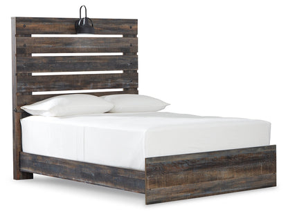 Drystan Full Panel Bed with Mirrored Dresser, Chest and Nightstand in Multi - PKG003266