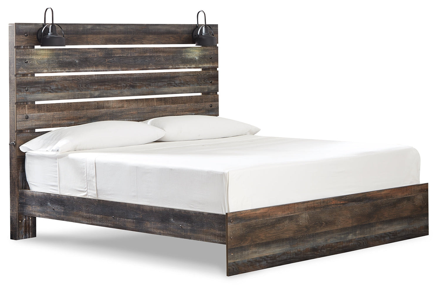 Drystan King Panel Bed with 2 Nightstands in Multi - PKG000713