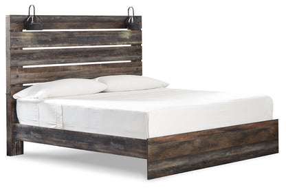 Drystan King Panel Bed with 2 Nightstands in Multi - PKG000713