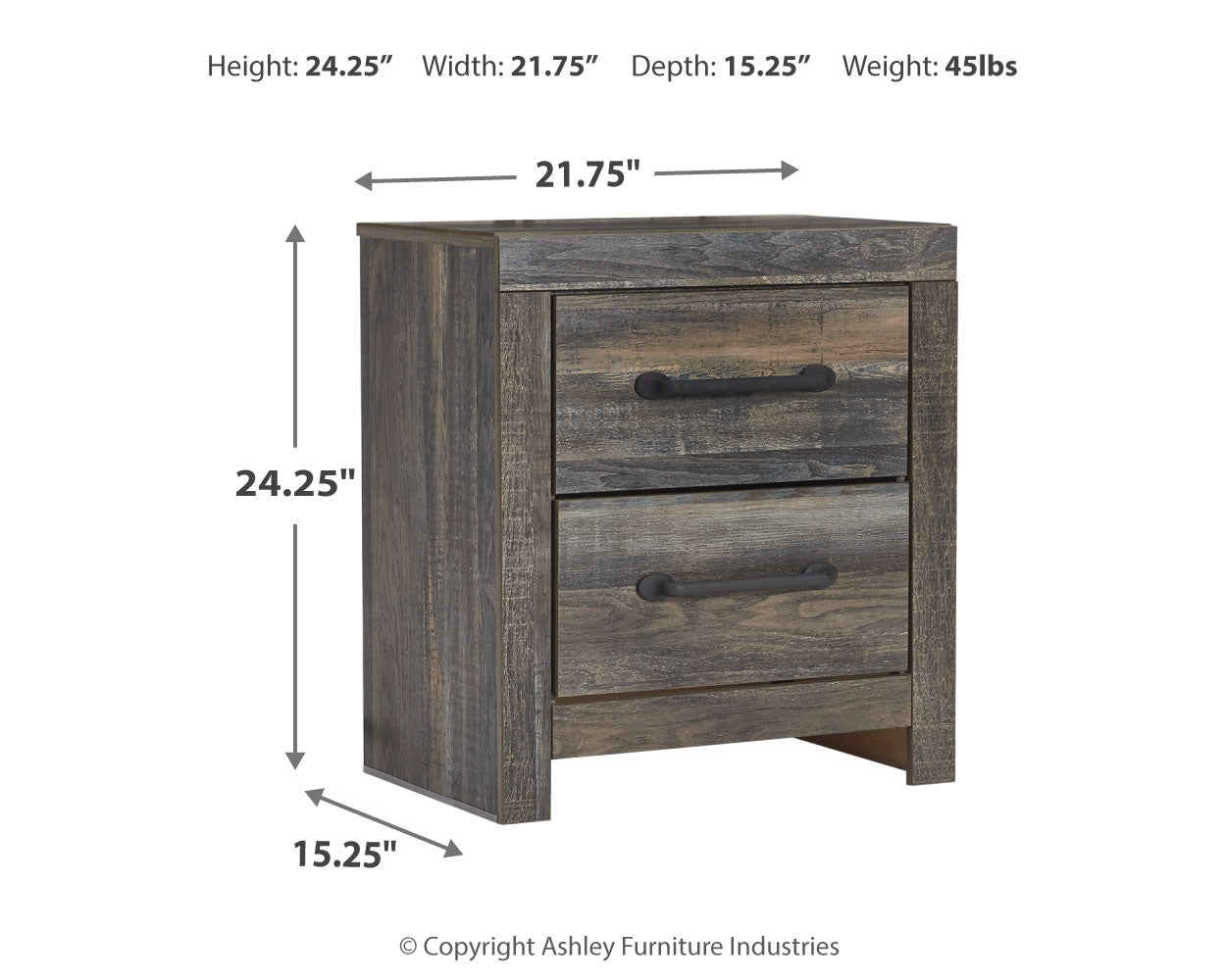 Drystan King Panel Bed with 2 Nightstands in Multi - PKG000713