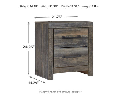 Drystan King Panel Bed with 2 Nightstands in Multi - PKG000713