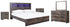 Drystan King Panel Bookcase Bed with Mirrored Dresser and 2 Nightstands in Multi - PKG003405