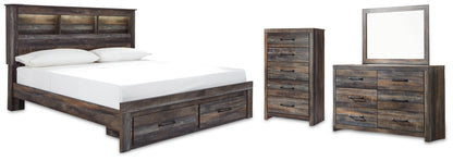 Drystan King Storage Bed, Dresser, Mirror and Chest - B211B99