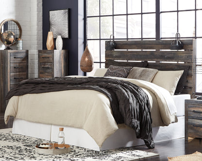 Drystan Multi King Panel Headboard with Metal Frame, Dresser, Mirror, and Nightstand - B211B71